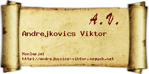 Andrejkovics Viktor névjegykártya
